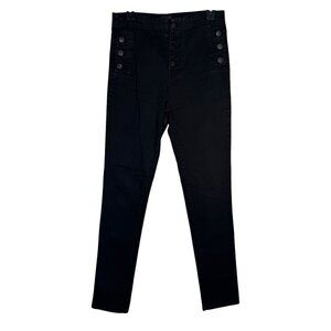 Black Label by C'est Toi Black Button Fly Skinny Jeans Pants High Waisted Sz 11